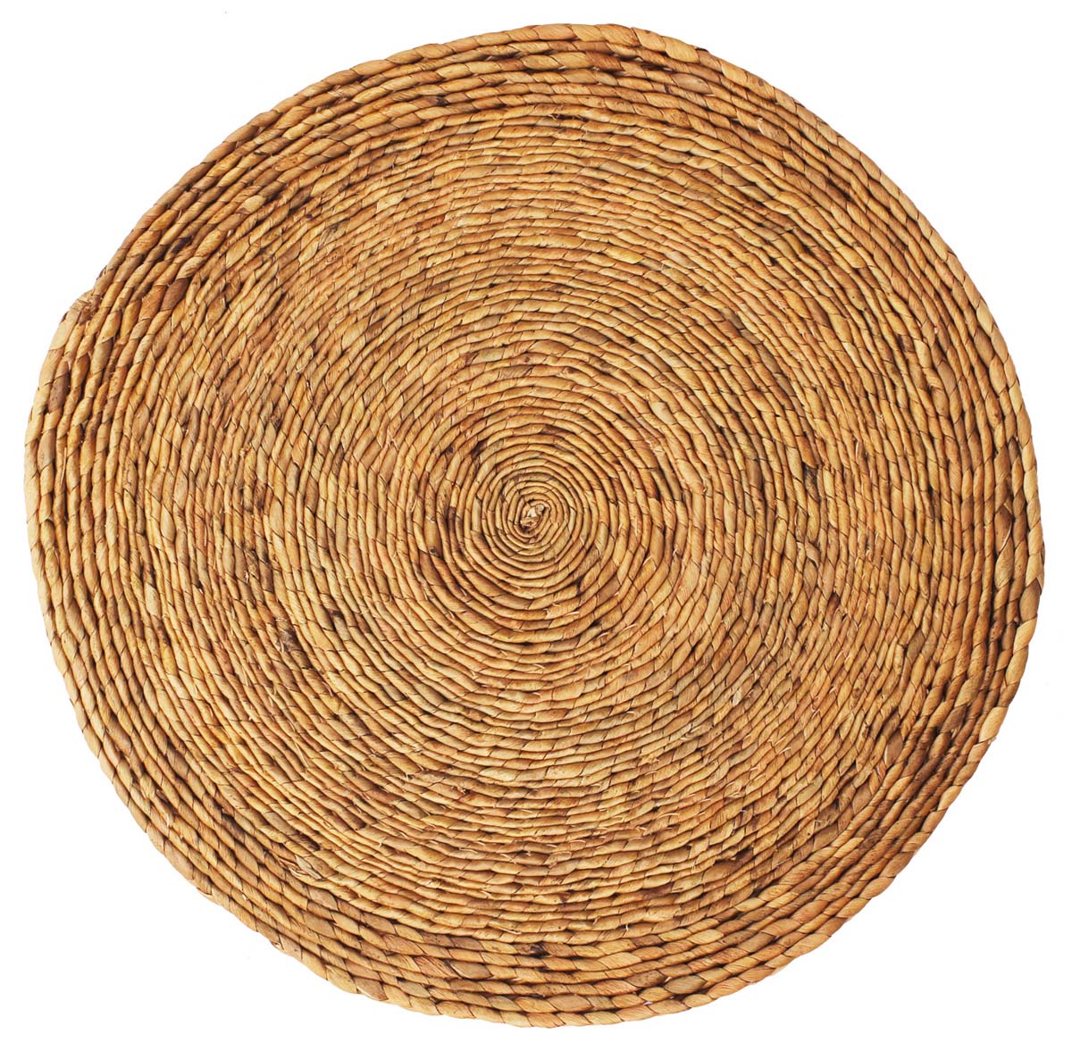 Wholesale Round Table-Mat in Water Hyacinth - Decorative 15” Hand-Woven Mat for Side Tables - Rustic-Look Home Decor from India