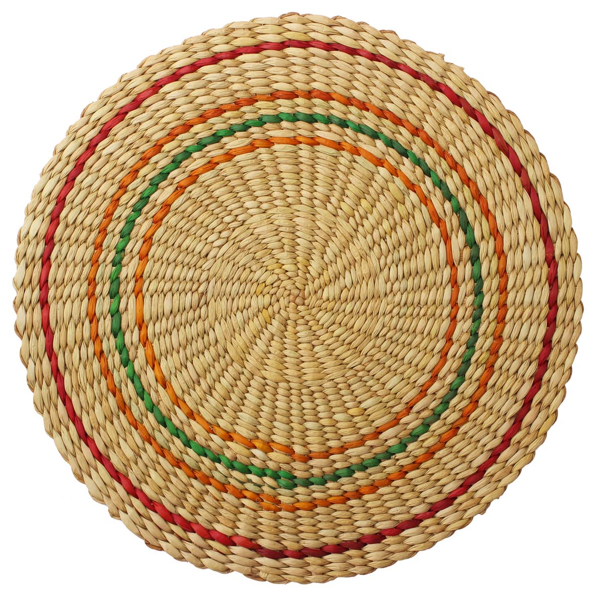 Bulk Wholesale Round Placemat/Table-Mat in Water Hyacinth - 15” Hand-Woven Trivet Mat for Dining Tables - Rustic-Look Dining/Home Accessories from India