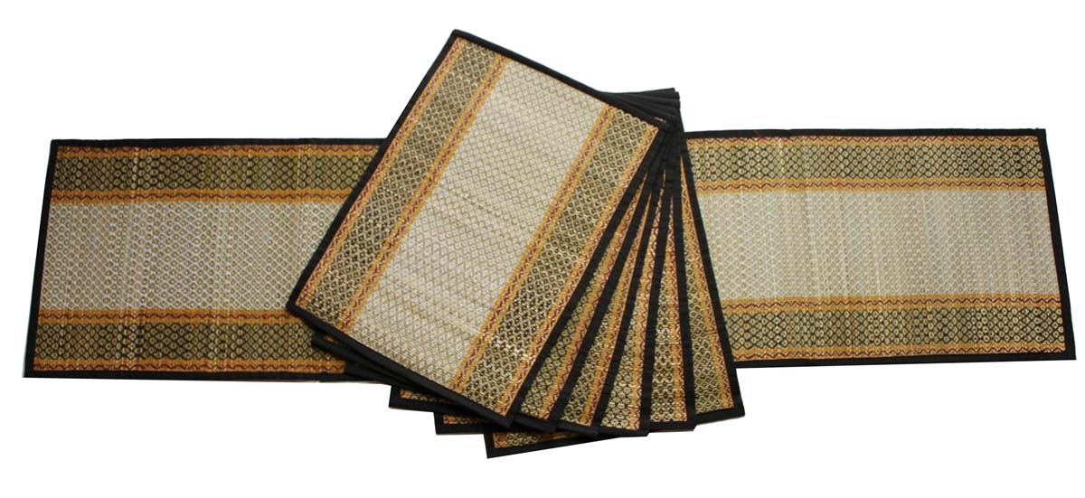 Buy in Bulk Wholesale - Set of 6 Placemats & 1 Table Runner - Dining Table Decor & Accessories