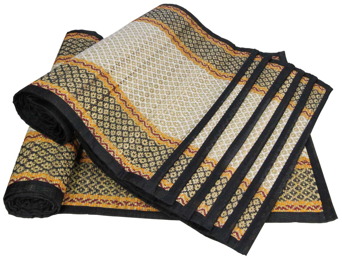 Buy in Bulk Wholesale - Set of 6 Placemats & 1 Table Runner - Dining Table Decor & Accessories