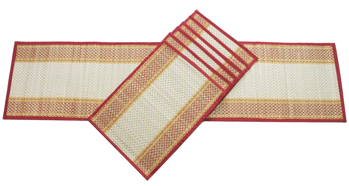 Buy in Bulk Wholesale - Set of 6 Placemats & 1 Table Runner - Dining Table Decor & Accessories