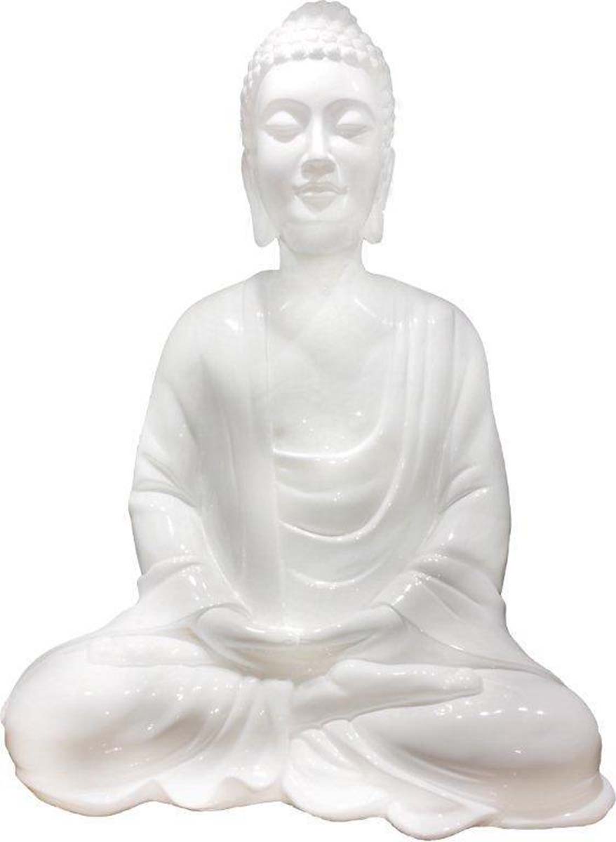 Wholesale Lord Buddha Figurine - Buy in Bulk 23.2” Hand-Casted Fiber Buddha Figurine/Statue - Unique Good Luck Charms Fiber Sculpture - Home & Office Decor