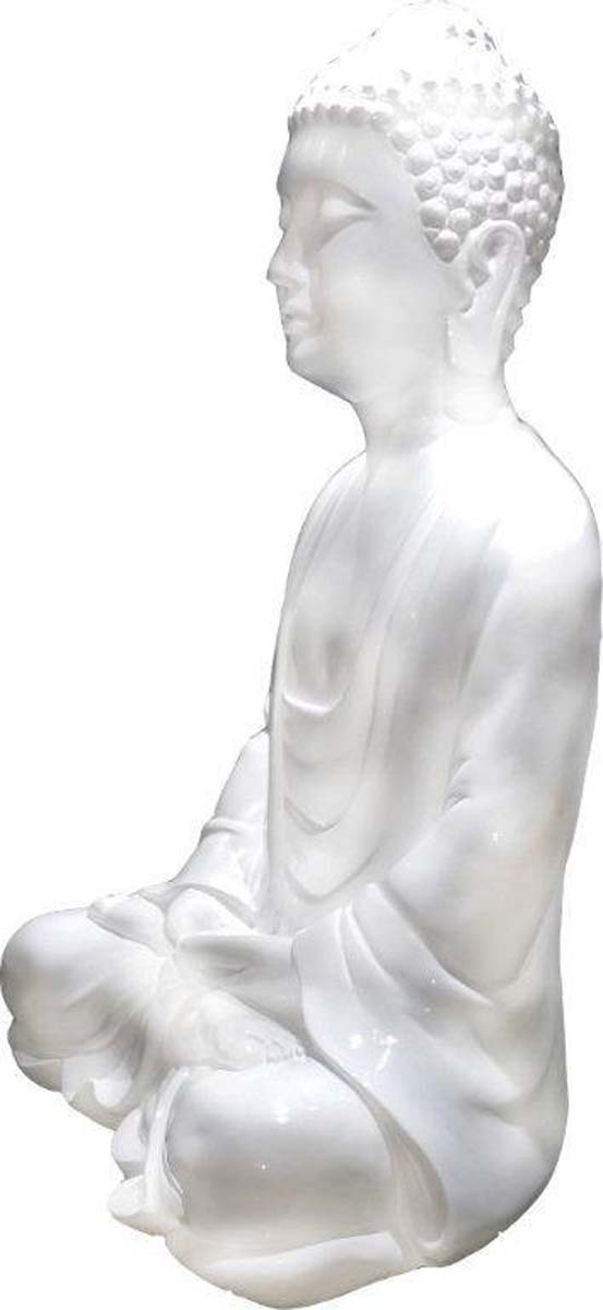 Wholesale Lord Buddha Figurine - Buy in Bulk 23.2” Hand-Casted Fiber Buddha Figurine/Statue - Unique Good Luck Charms Fiber Sculpture - Home & Office Decor