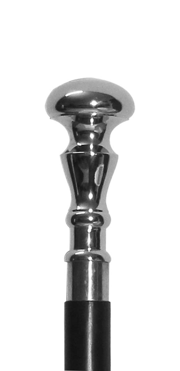 Source 36.6” Walking Stick/Cane in Bulk - Wholesale Handmade Wood Fashion Black Color Walking Stick Adorned with a Detachable Capstick Handle in Metal with Silver Finish from India