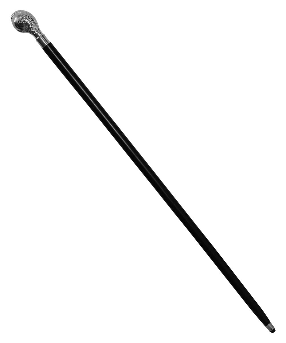 Source 36.1” Walking Stick/Cane in Bulk - Wholesale Handmade Wood Fashion Black Color Walking Stick Decorated with a Detachable Metal Handle in Dragon Claw Design Holding a Ball Finished in Silver Color from India