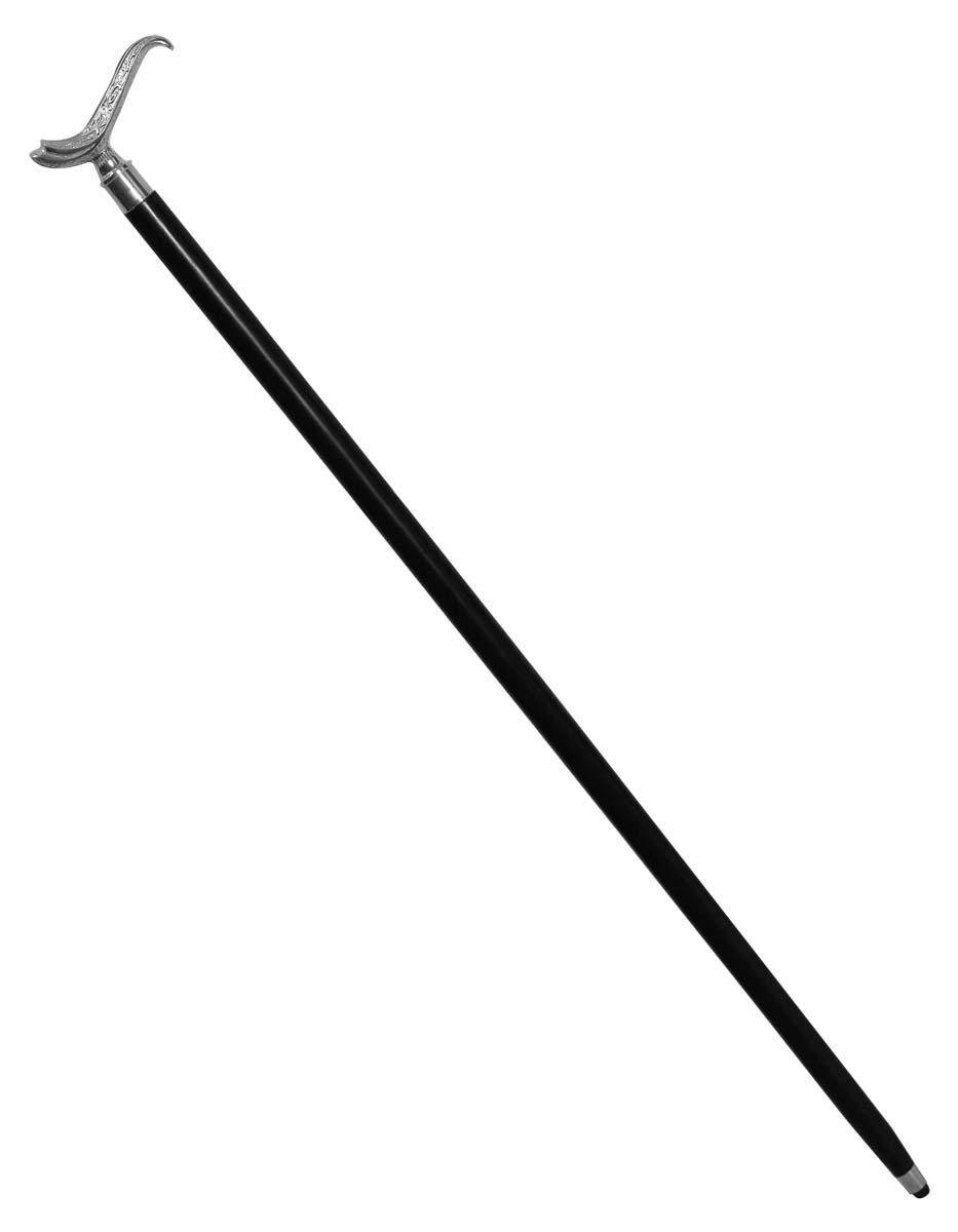 Handmade 35” Walking Stick/Cane in Bulk - Wholesale Wood Fashion Black Color Walking Stick with a Decorated with a Detachable Metal Handle in Eel Design & Finished in Silver Color from India