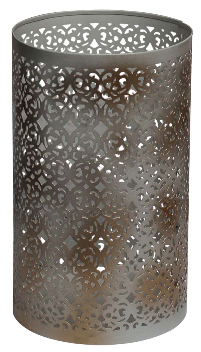 Bulk Wholesale 10” Handmade Silver & Golden Color Tealight Candle Holder / Votive Candle Stand in Metal – Designed in Cut-Outs of Traditional Motifs – Stylish Candle Décor from India 