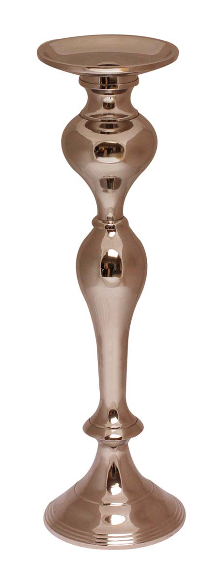 Bulk Wholesale 19” Handmade Tall Candle Holder in Metal with Silver Color Finish – Decorative Floor Candle Stands / Interior Decorating Items – Home Décor 