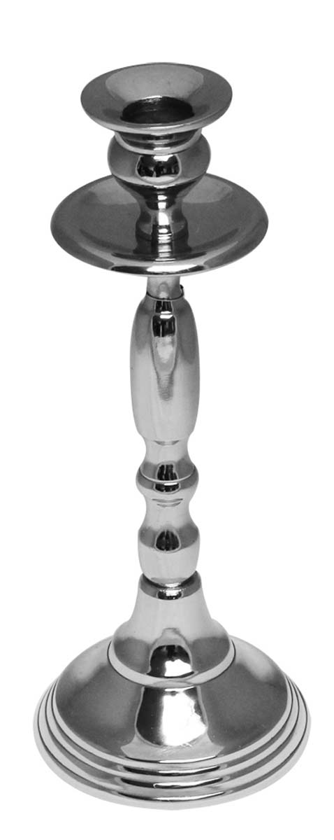Bulk Wholesale 10” Handmade Metal Candle Holder / Stand in Silver Color with a Groove on the Top for Taper Candle – Unique & Catchy Candle Décor