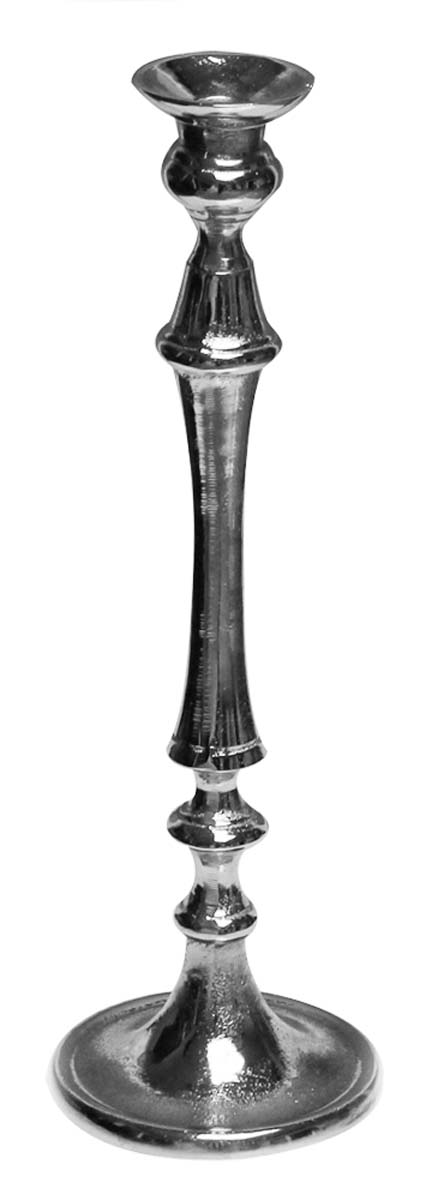 Bulk Wholesale 13.6” Handmade Tall Candle Holder in Metal with Silver Color Finish – Decorative Floor Candle Stands / Interior Decorating Items – Home Décor 