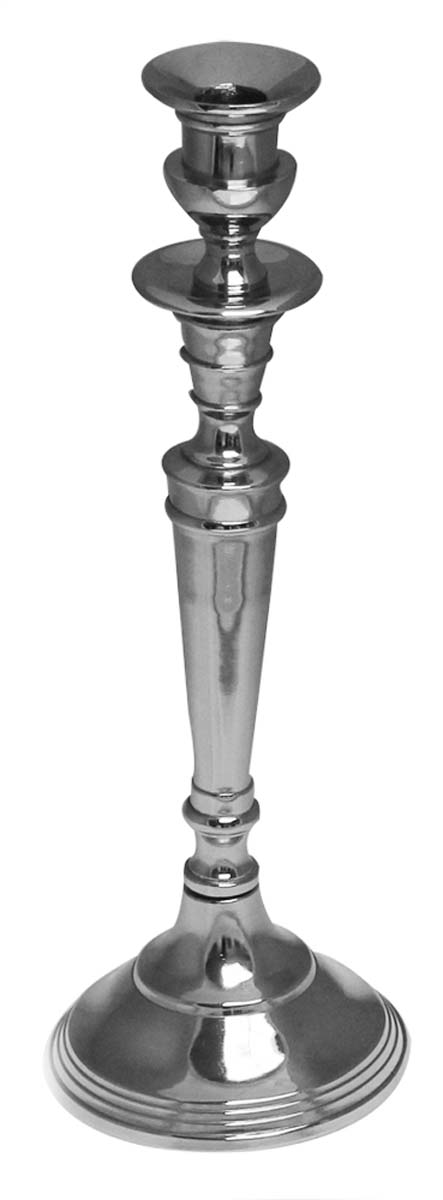 Bulk Wholesale 14.5” Handmade Taper Candle Stand / Holder in Metal with Silver Color Finish – Interior Decorating Items – Home Décor
