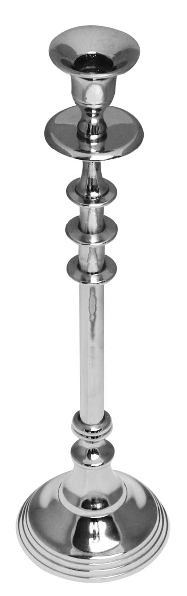 Bulk Wholesale 14.6” Handmade Taper Candle Stand / Holder in Metal with Silver Color Finish – Interior Decorating Items – Home Décor