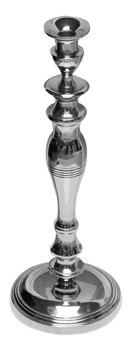 Bulk Wholesale 19” Handmade Taper Candle Stand / Holder in Metal with Silver Color Finish – Interior Decorating Items – Home Décor