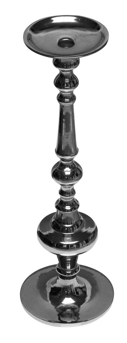 Bulk Wholesale 17.2” Handmade Silver Color Tall Candle Stand in Metal – Stylish Holders for Pillar Candles – Home Décor 