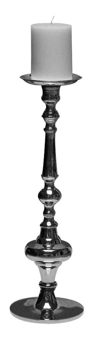 Bulk Wholesale 17.2” Handmade Silver Color Tall Candle Stand in Metal – Stylish Holders for Pillar Candles – Home Décor 