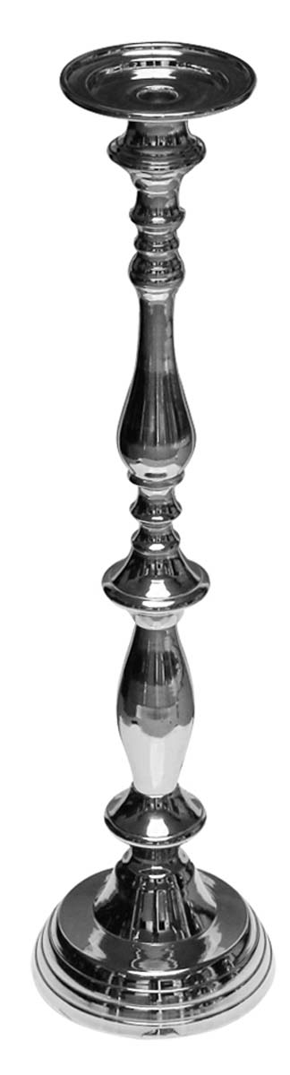 Bulk Wholesale 25” Handmade Silver Color Tall Candle Stand in Metal – Stylish Holders for Pillar Candles – Home Décor
