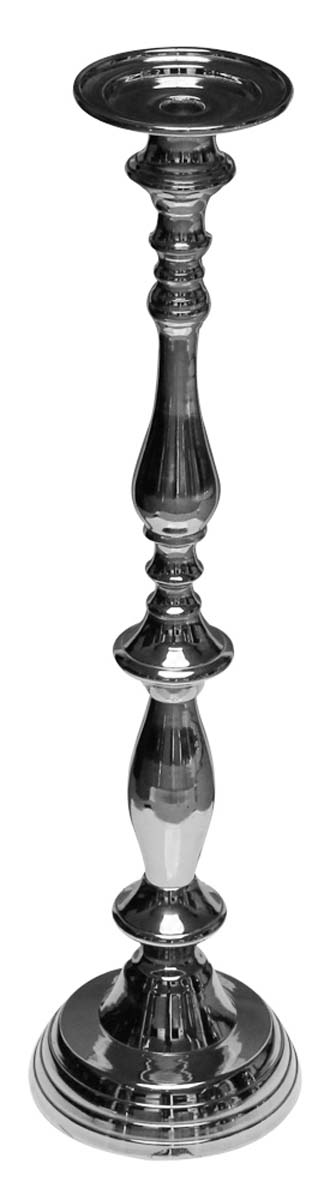 Bulk Wholesale 23” Handmade Silver Color Tall Candle Stand in Metal – Stylish Holders for Pillar Candles – Home Décor