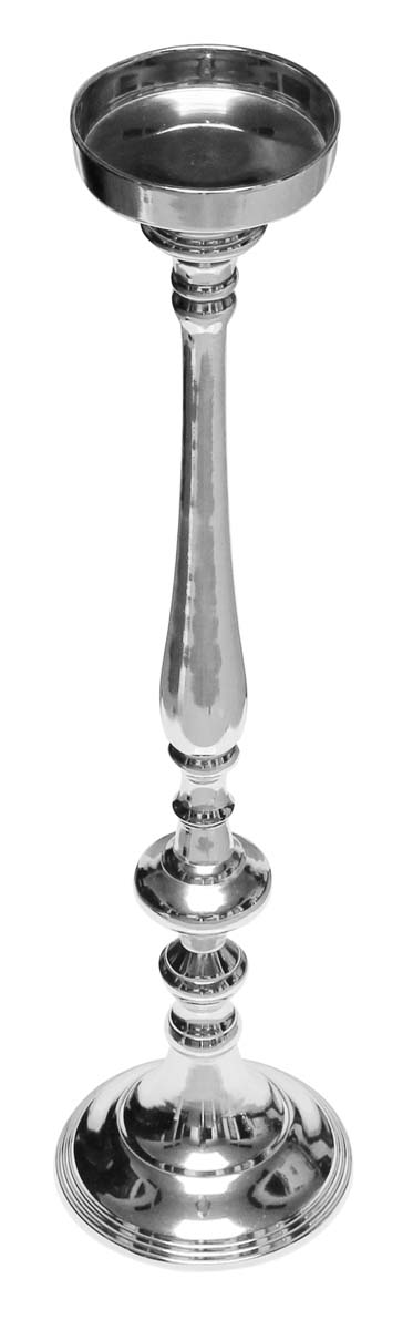 Bulk Wholesale 25” Handmade Silver Color Tall Candle Stand in Metal – Stylish Holders for Pillar Candles – Home Décor