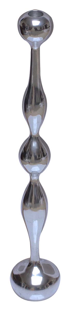 Bulk Wholesale 19.5" Handmade Taper Candle Stand / Holder in Metal with Silver Color Finish – Interior Decorating Items – Home / Office Décor