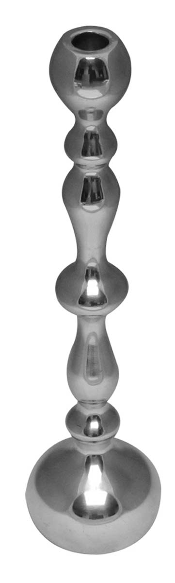 Bulk Wholesale 15.5" Handmade Taper Candle Stand / Holder in Metal with Silver Color Finish – Interior Decorating Items – Home / Office Décor