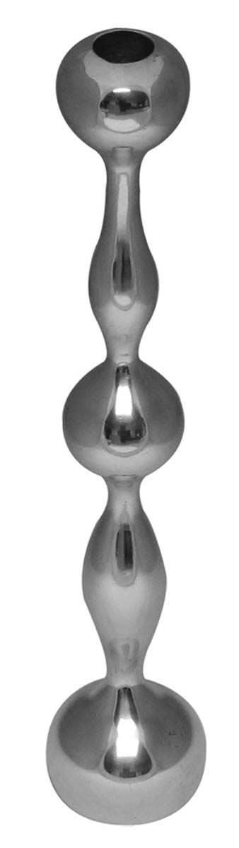 Wholesale 14.5" Handmade Taper Candle Stand / Holder in Metal with Silver Color Finish – Interior Decorating Items – Home / Office Décor