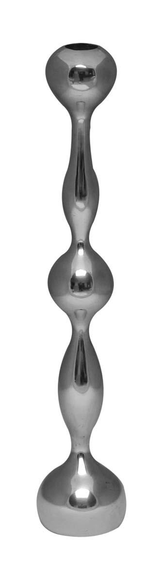 Wholesale 14.5" Handmade Taper Candle Stand / Holder in Metal with Silver Color Finish – Interior Decorating Items – Home / Office Décor