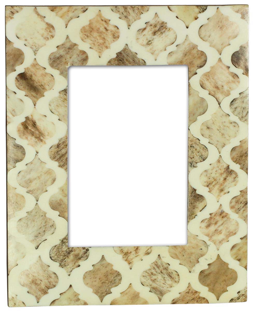 Bulk Buy 3.5x5 Inches MDF Picture Frame - Wholesale Handmade Moroccan Pattern Photo Frame in MDF & Bone Inlay - Home Decor Creative Picture Holders/Photo Frames from India
