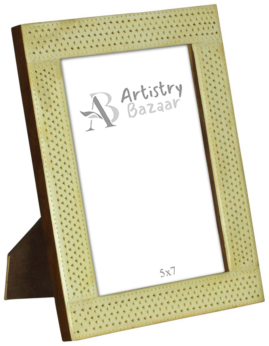 Wholesale 5x7” Picture/Photo Frame - Buy Bulk MDF & Bone Inlay With Carved Floral Pattern Open-Work Art - Home Decor Accessories & Gifts