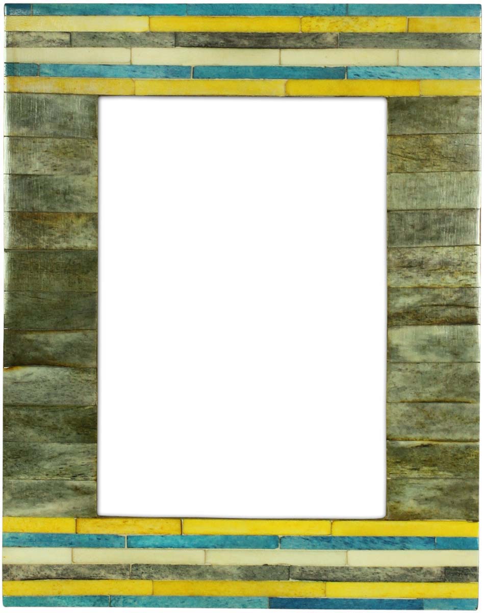 Wholesale 5x7 Inches Picture Frame in Forest Green Color - Bulk Source Handmade Photo Frame in MDF & Natural Bone Inlay - Home Decor Picture Frames from India