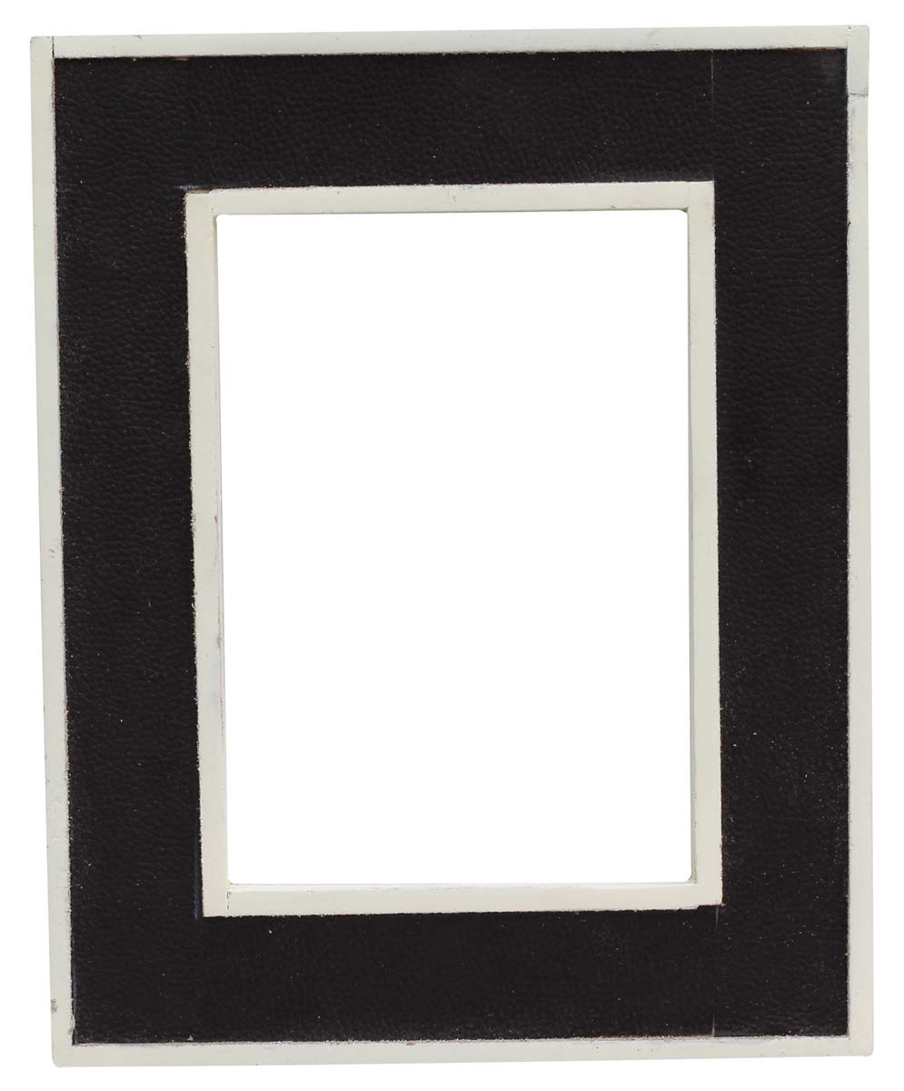 Wholesale 4x6 Inches Handmade Picture Frame - Bone & MDF Photo Frame - White & Orange - Geometric Herringbone Pattern - Buy Bulk Home Decor Accessories & Gift Ideas
