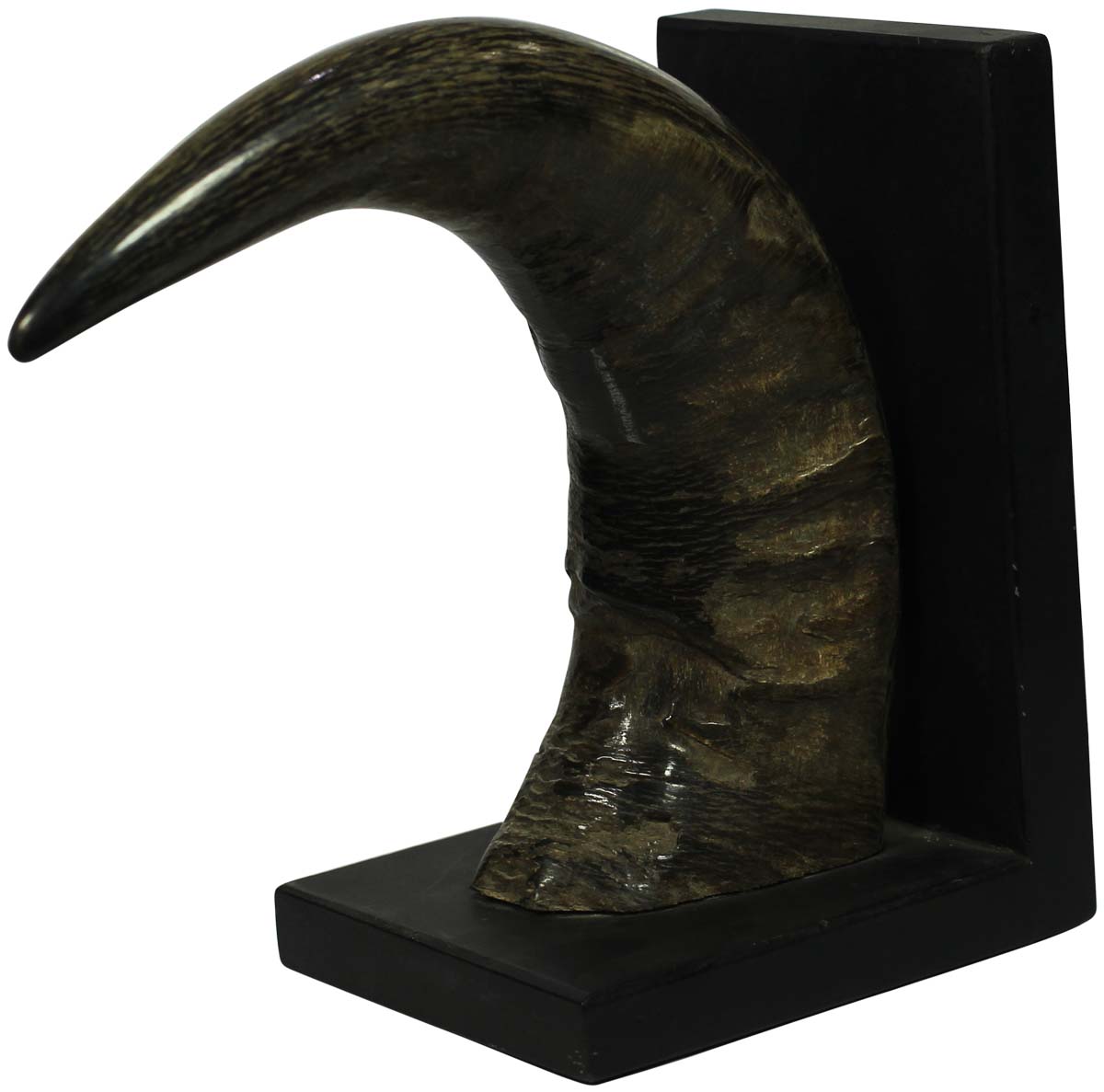 Black & Brown Bookends in Animal Horn - Bookshelf Accessories - Buy in Bulk Wholesale