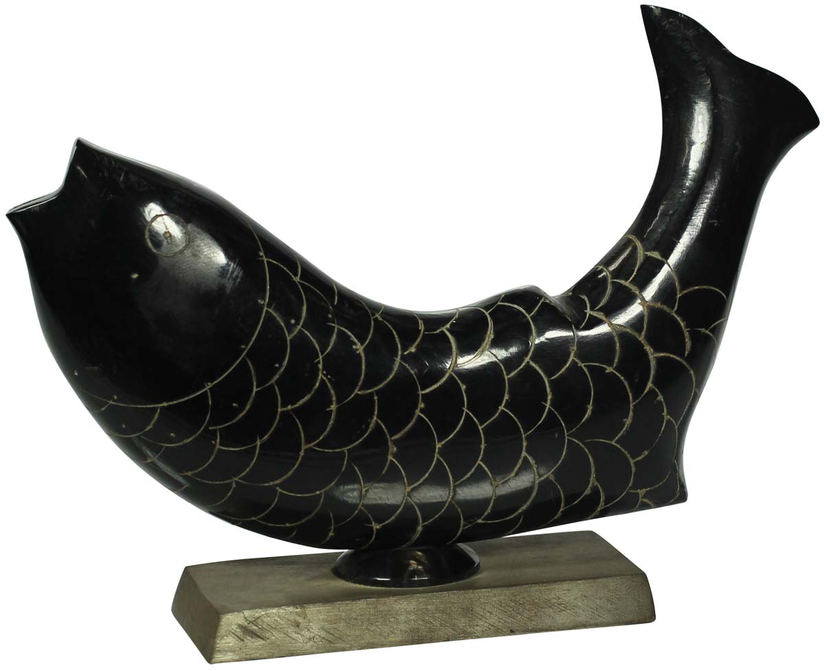 Fish Figurine Display Piece in Animal Horn - Interior Decorating Items - Home Decor - Buy in Bulk Wholesale