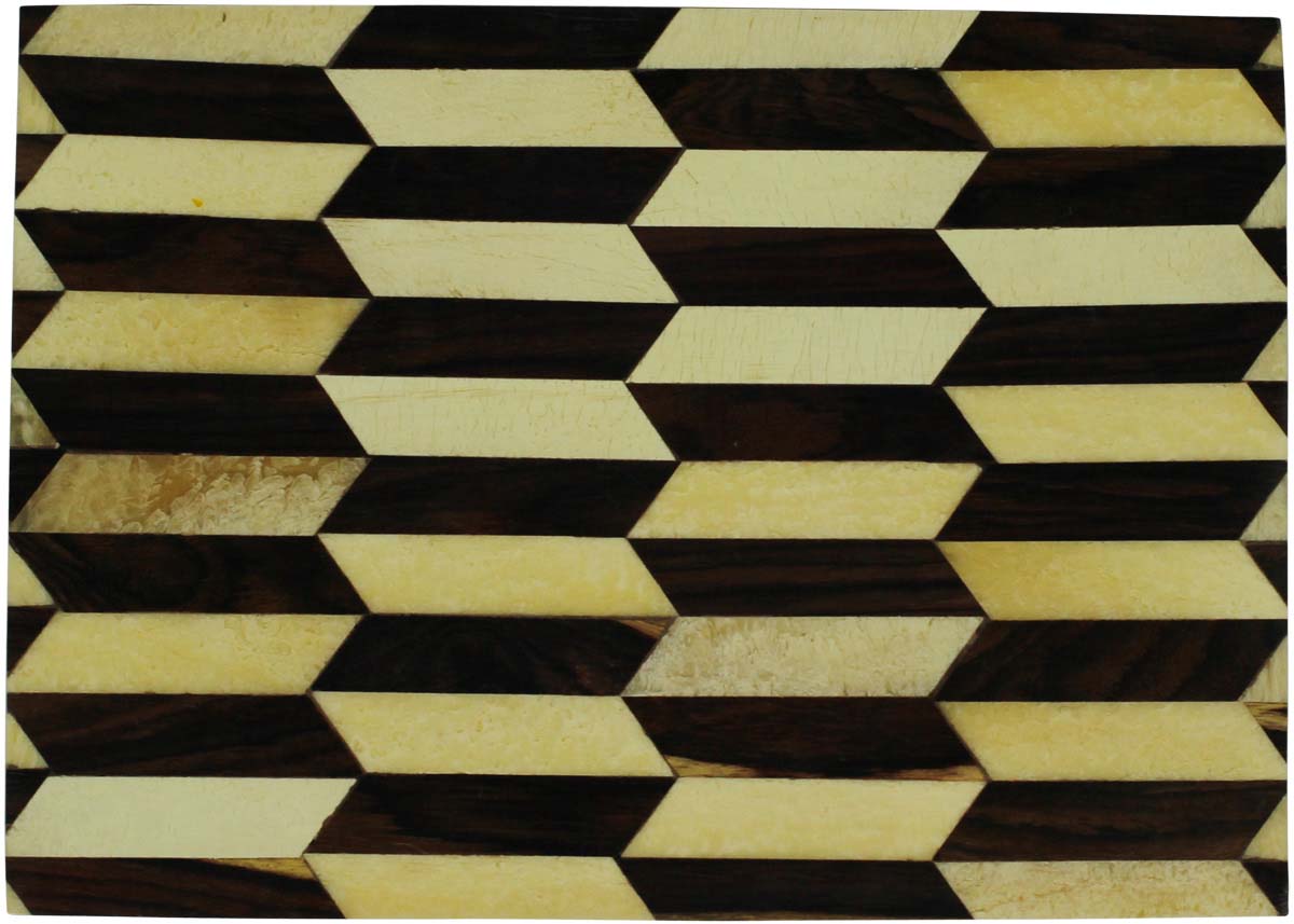 Bulk Buy Rectangular 6.5x5” Jewelry Box - Wholesale Black & Off-White Parallelogram Pattern Jewelry Box/Trinket Box in MDF & Bone from India