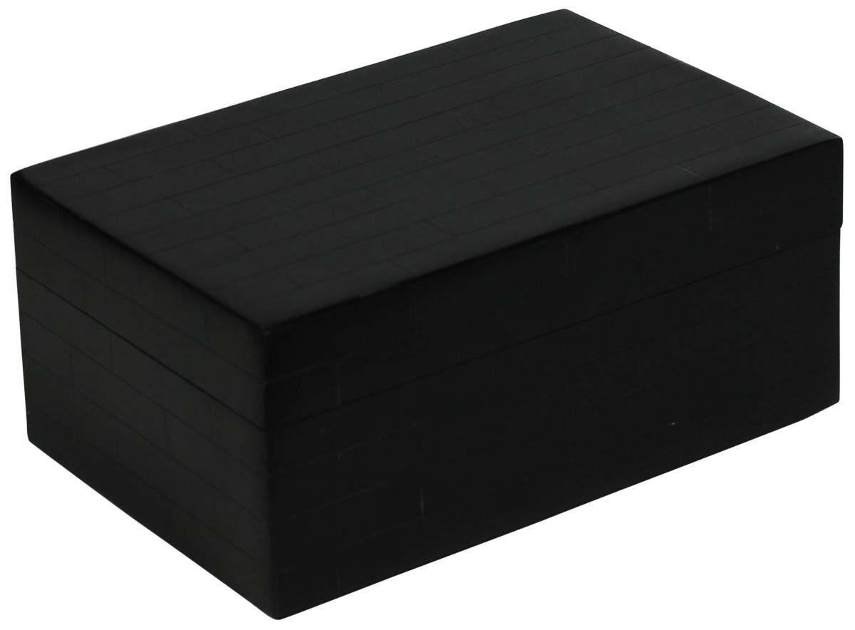 Source Black6.5x4” Jewelry Box in Bulk - Wholesale Handmade Running Bond Brick Pattern Jewelry Box/Trinket Box in MDF & Bone from India