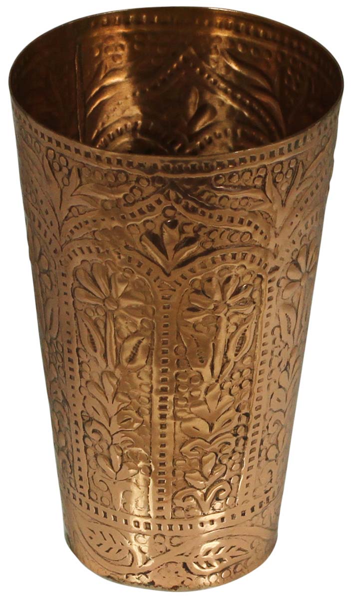 Tumbler in Copper – Embossed Floral Motifs – Unique Drinkware Collection  Buy in Bulk Wholesale