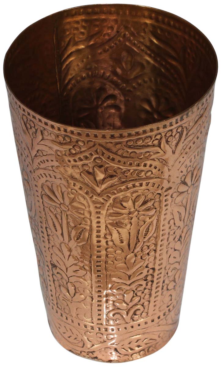 Tumbler in Copper – Embossed Floral Motifs – Unique Drinkware Collection  Buy in Bulk Wholesale
