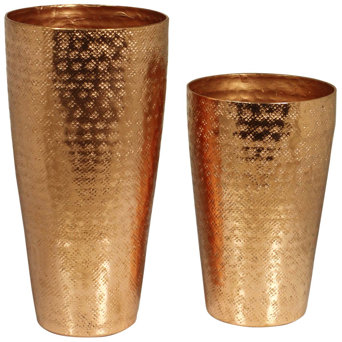 Set of 2 Decorative Tumblers in Metal – Copper Finish – Ethnic-Look Home Décor  Buy in Bulk Wholesale