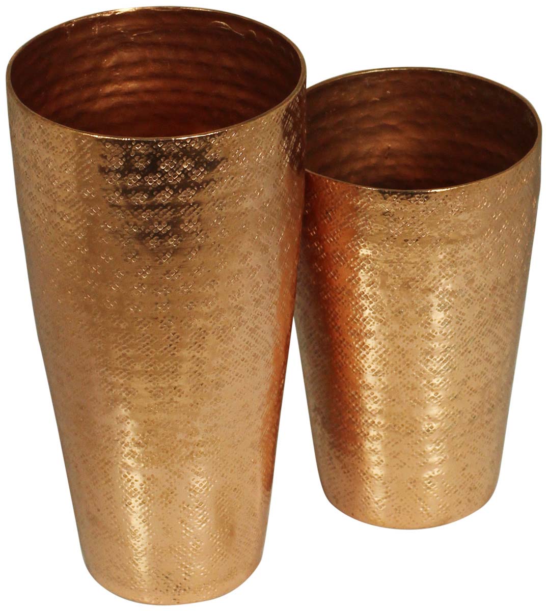 Set of 2 Decorative Tumblers in Metal – Copper Finish – Ethnic-Look Home Décor  Buy in Bulk Wholesale