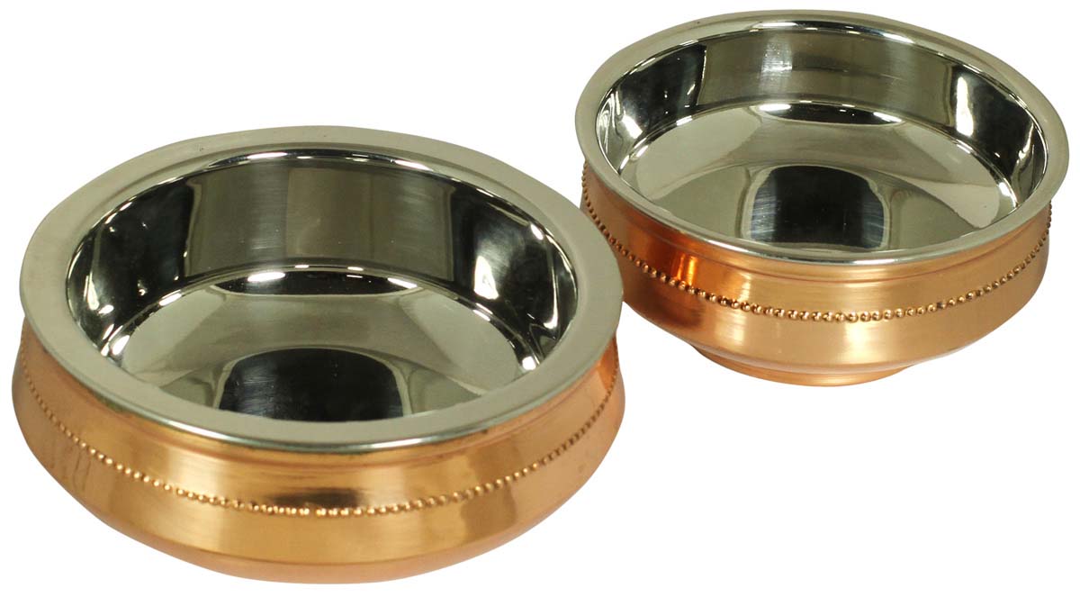 Set of 2 Serving Bowl in Copper & Stainless Steel – Kitchen Accessories – Tableware / Serveware  Buy in Bulk Wholesale
