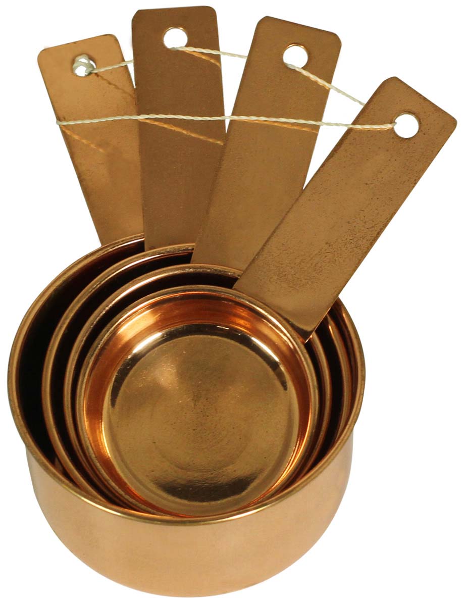 Set of 4 Measuring Cups in Copper – Kitchen Utensils / Baking Accessories   Buy in Bulk Wholesale