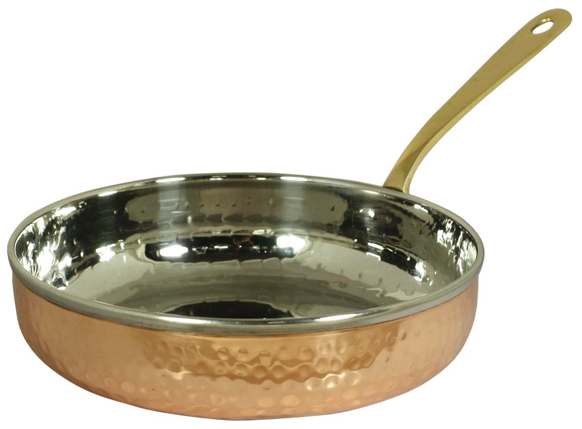 Set of 3 Sauté Pans in Steel & Hammered Copper – Metal Utensils / Kitchen Accessories – Cookware   Buy in Bulk Wholesale