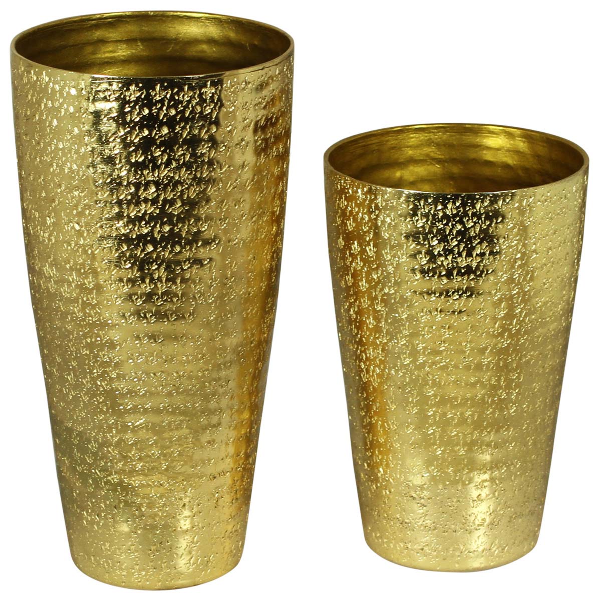 Set of 2 Decorative Tumblers in Metal – Golden Color Finish – Royal Arabian Décor   Buy in Bulk Wholesale