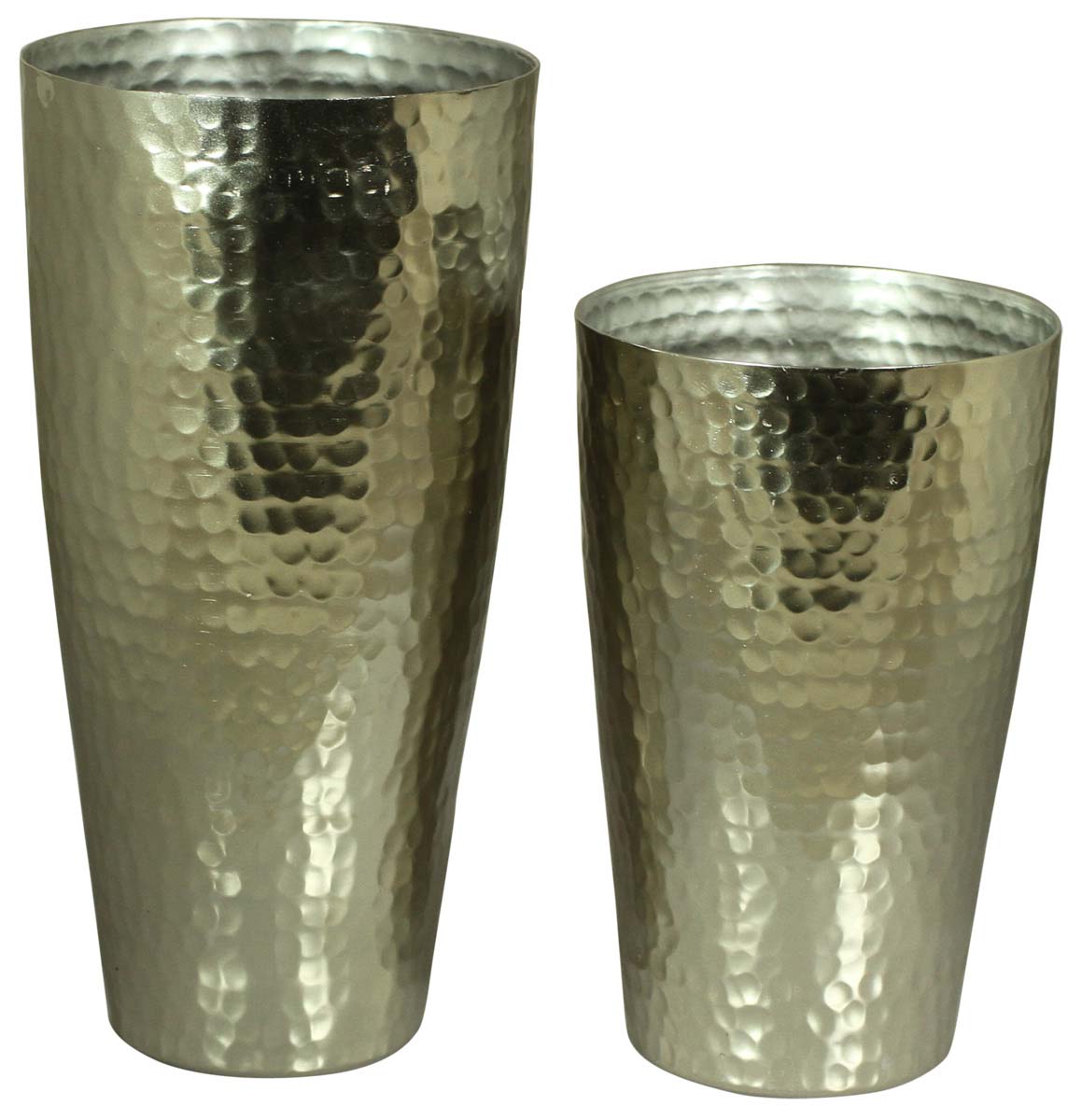 Set of 2 Decorative Tumblers in Metal – Silver Color Finish – Royal Arabian Décor   Buy in Bulk Wholesale
