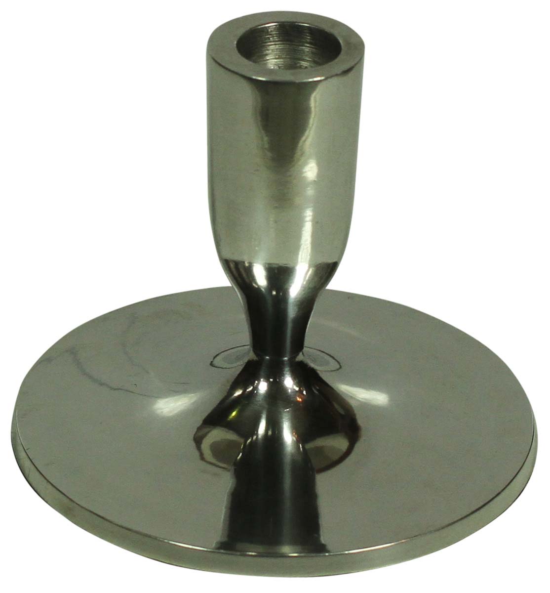 Taper Candle Stand / Holder in Metal - Silver Color Finish - Home Decor - Buy in Bulk Wholesale