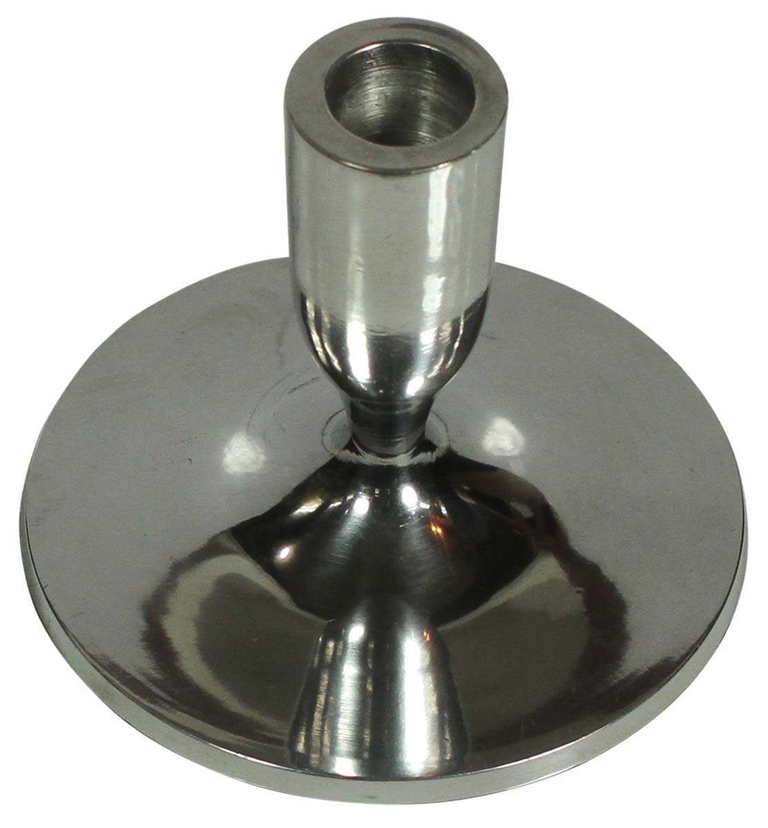 Taper Candle Stand / Holder in Metal - Silver Color Finish - Home Decor - Buy in Bulk Wholesale