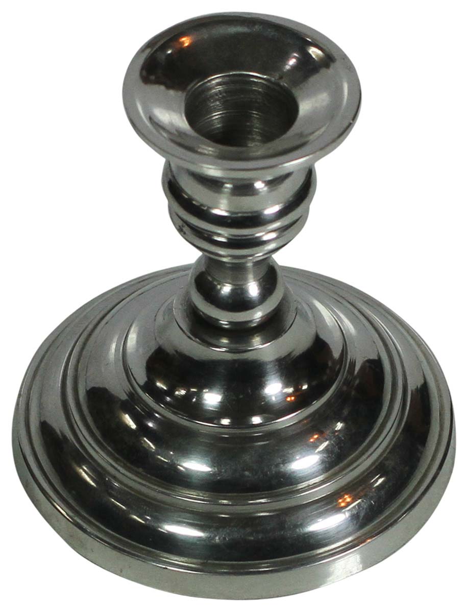 Taper Candle Stand / Holder in Metal - Silver Color Finish - Home Decor - Buy in Bulk Wholesale