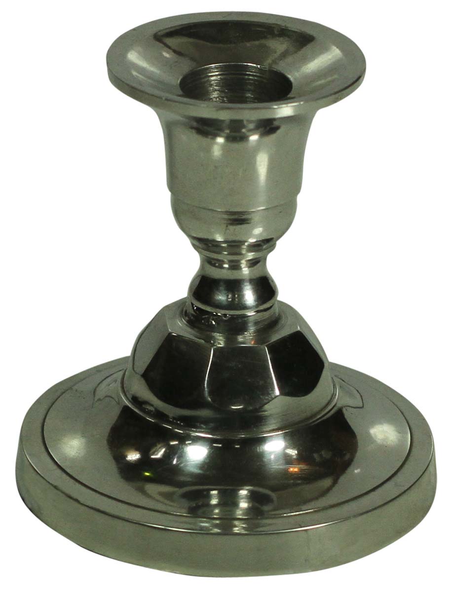 Silver Color Taper Candle Stand in Metal - Table-Top Candle Holders - Home Decor - Buy in Bulk Wholesale