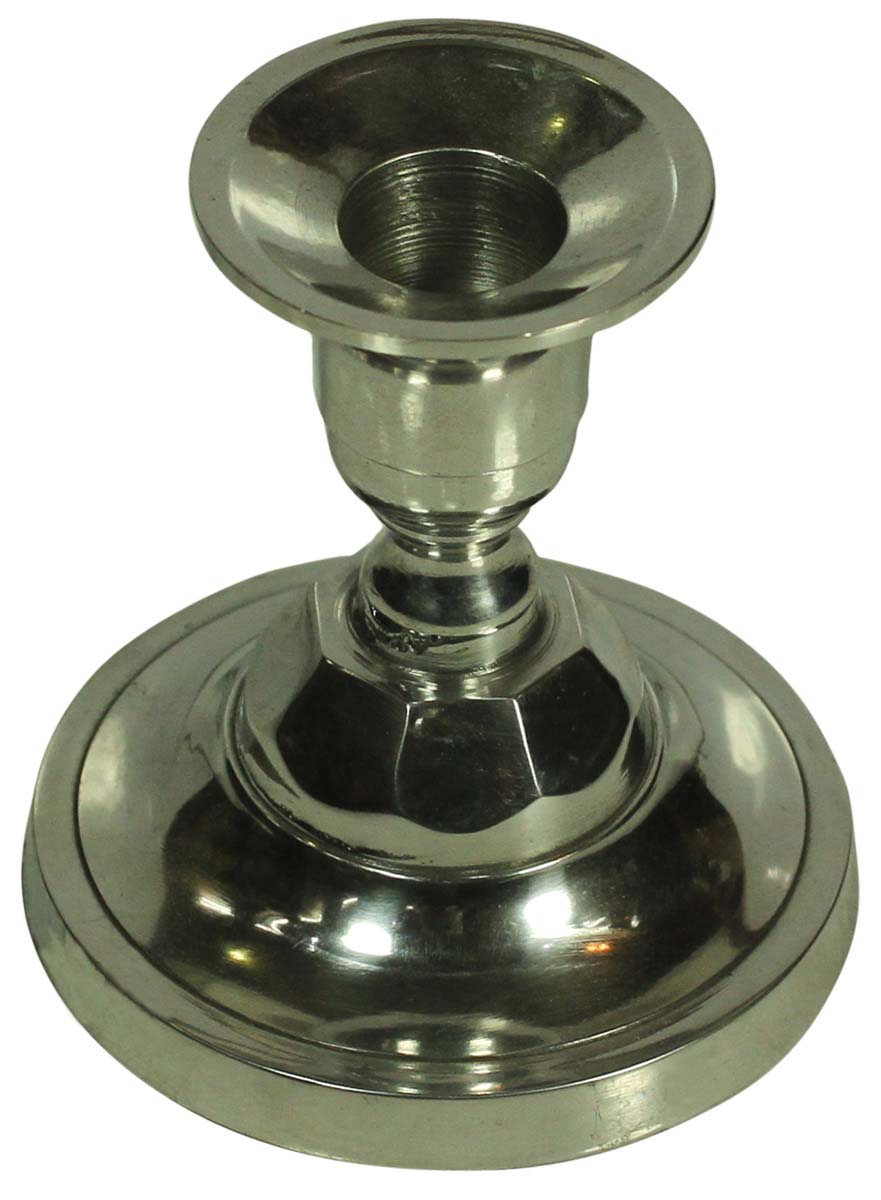 Silver Color Taper Candle Stand in Metal - Table-Top Candle Holders - Home Decor - Buy in Bulk Wholesale