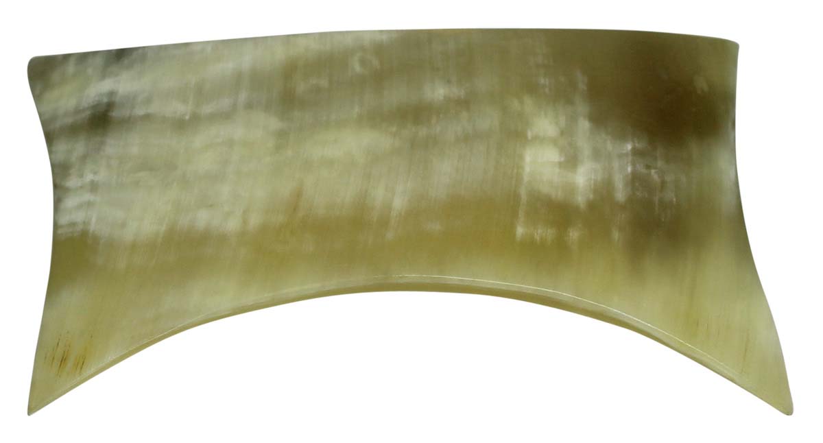 Hair Clip in Metal & Genuine Animal Horn - Concave Rectangle Shape - Unique Fashion Accessories - Buy in Bulk Wholesale