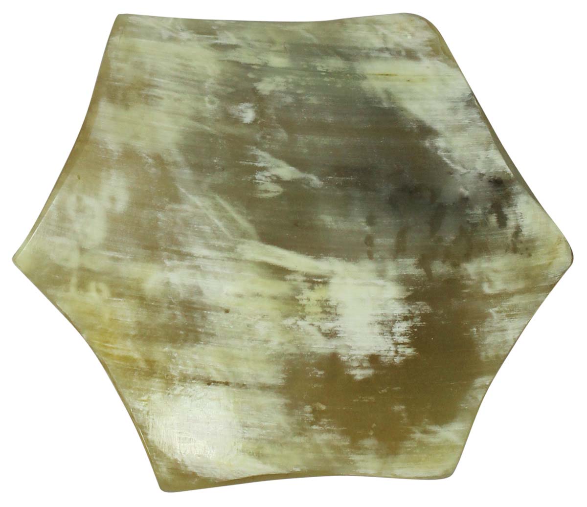 Hair Clip in Metal & Genuine Animal Horn - Hexagon Shaped - Fashion Accessories - Buy in Bulk Wholesale